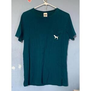 XS Womens Teal Black Neon Green Lettering PINK Tee​​